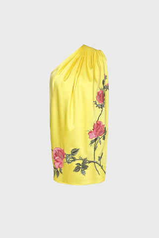 EMBROIDERED MINI DRESS IN SATIN
