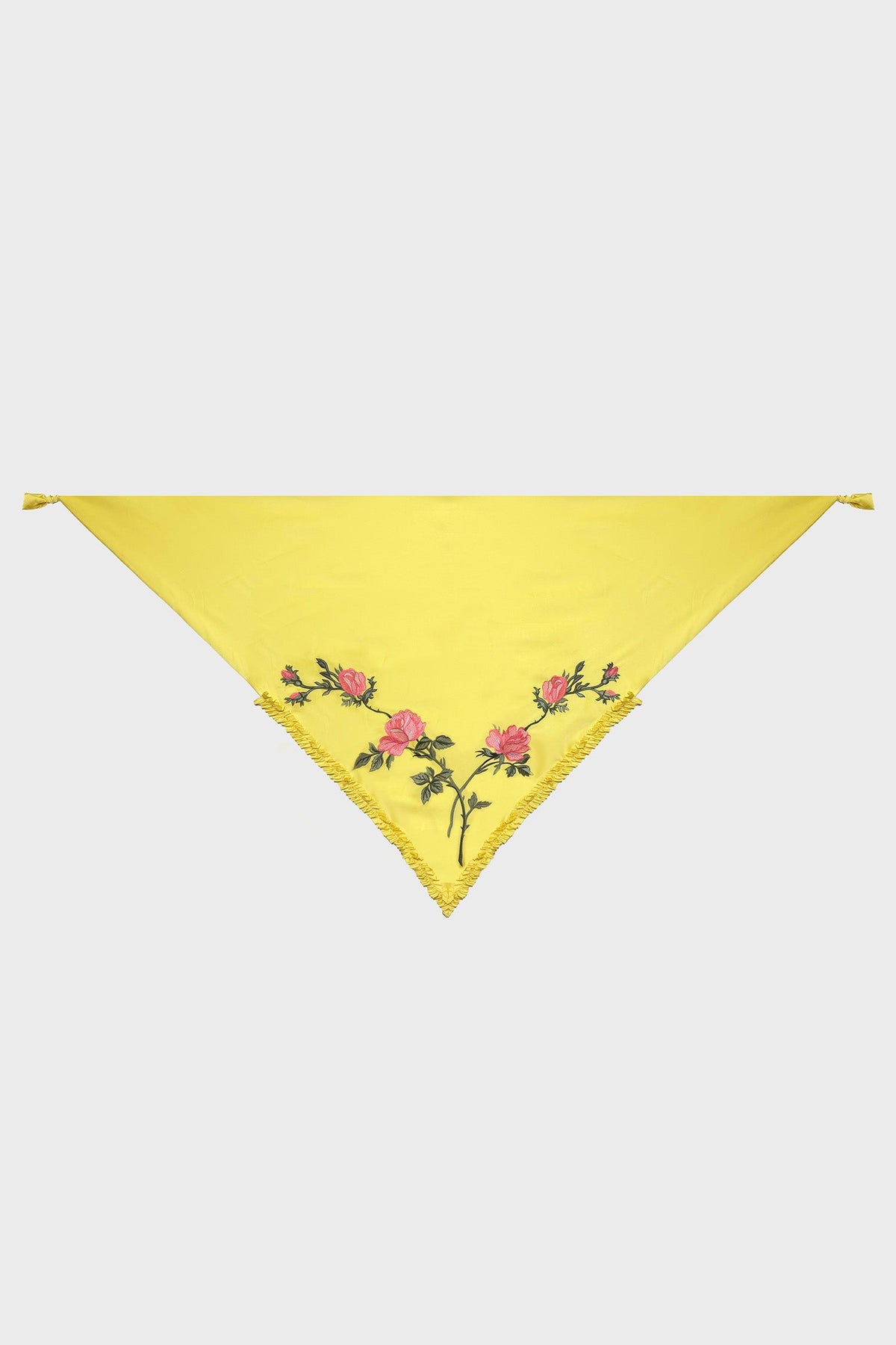EMBROIDERED SHAWL IN SATIN