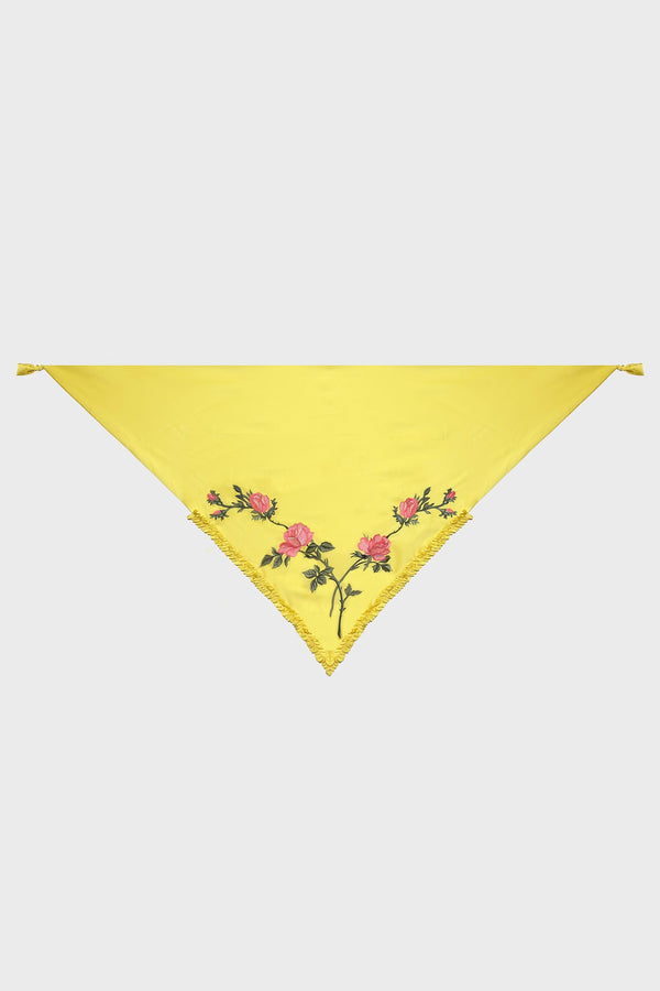 EMBROIDERED SHAWL IN SATIN