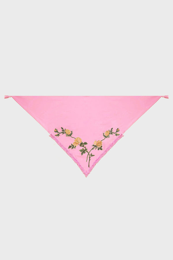 EMBROIDERED SHAWL IN SATIN