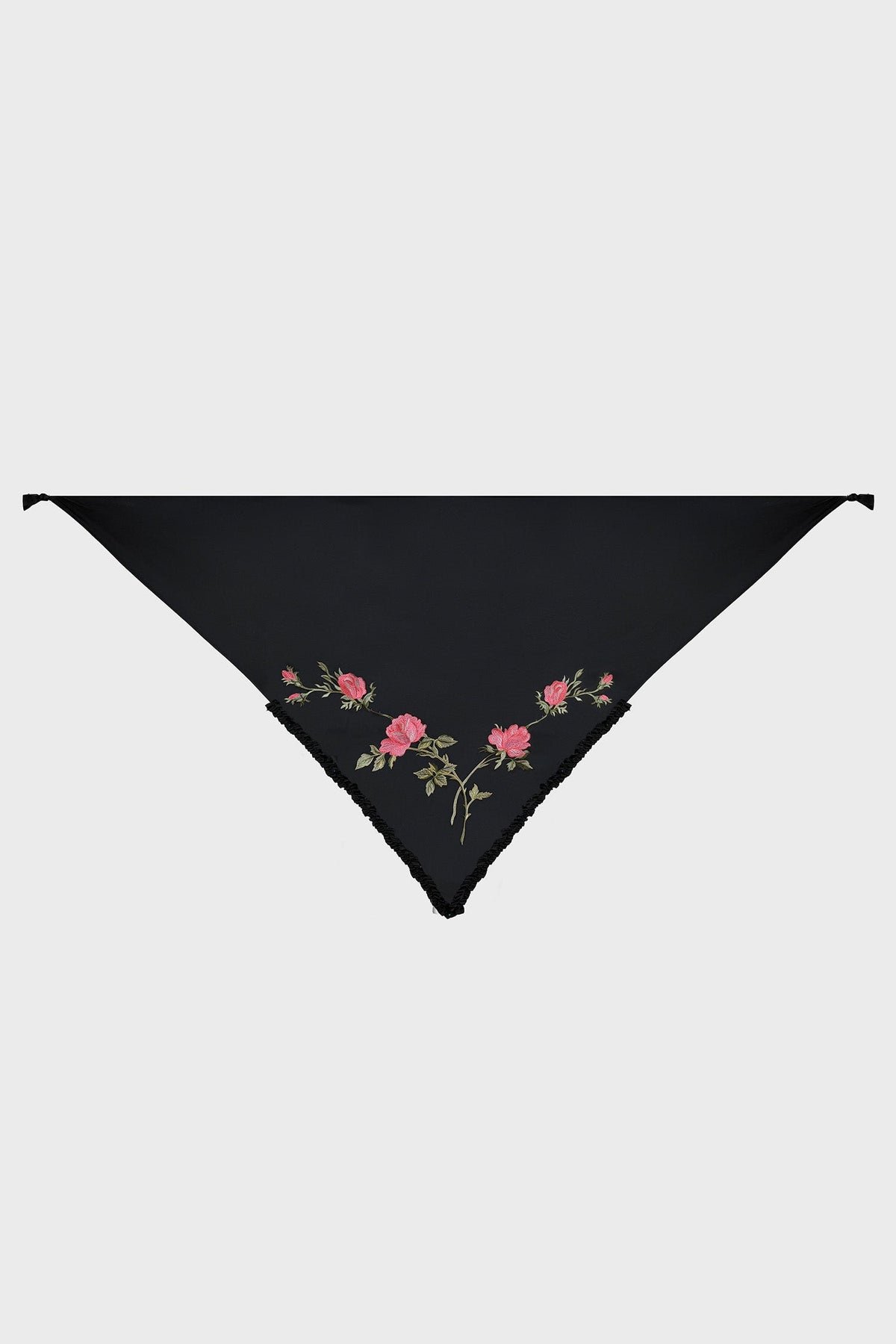 EMBROIDERED SHAWL IN SATIN