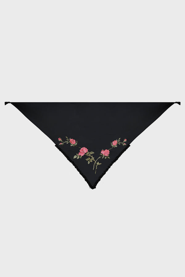 EMBROIDERED SHAWL IN SATIN