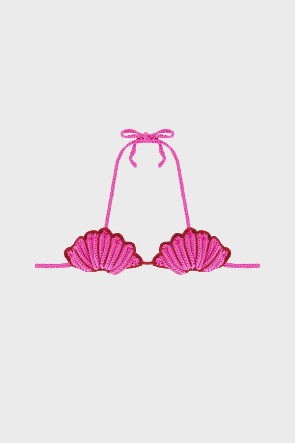 HAND-KNIT SEASHELL BIKINI TOP