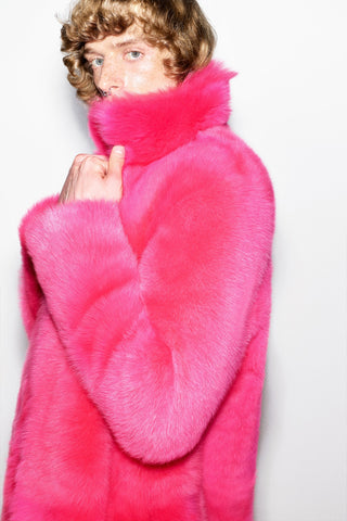 HOT PINK SHEARLING COAT GENERATION78