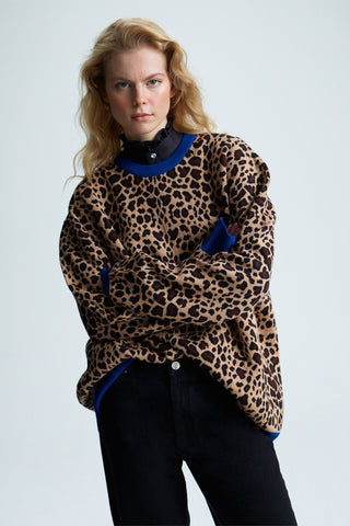 OVERSIZED CASHMERE-BLEND LEOPARD SWEATER GENERATION78