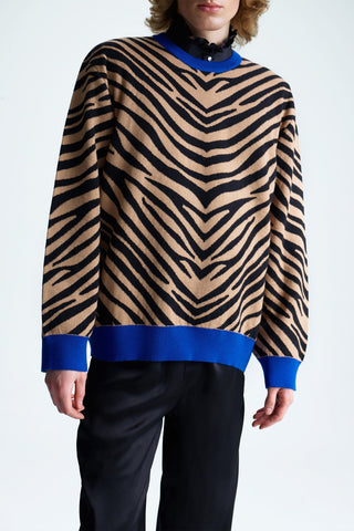OVERSIZED CASHMERE-BLEND ZEBRA SWEATER GENERATION78