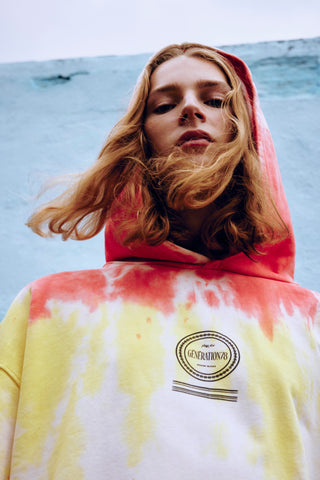 OVERSIZED HOODIE IN TIE-DYE JERSEY GENERATION78