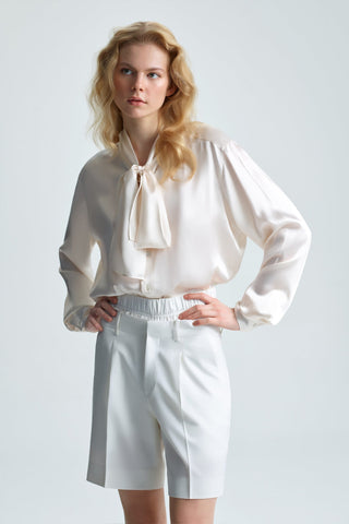 PLEATED TAILORED WOOL SHORTS GENERATION78