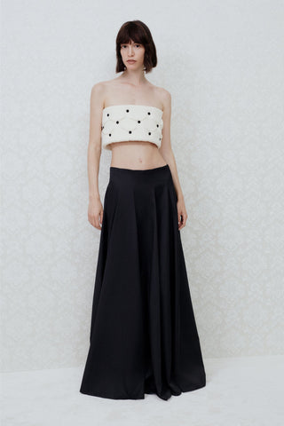 TAILORED QUILTED TOP IN SILKY-WOOL