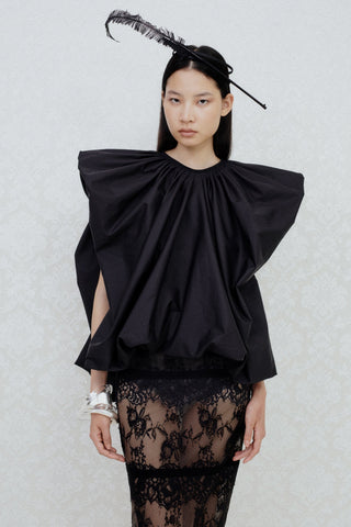 TAILORED TOP IN COTTON-POPLIN