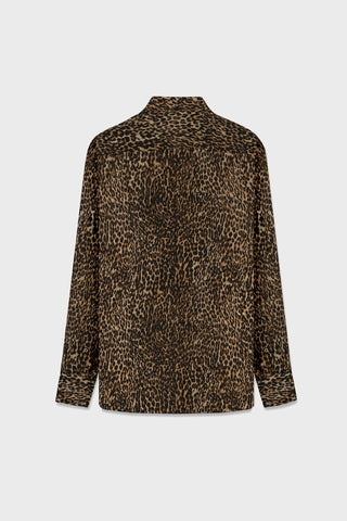 PUSSY-BOW LEOPARD-PRINT SHIRT GENERATION78
