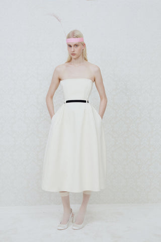 TAILORED MIDI DRESS IN SILKY-WOOL
