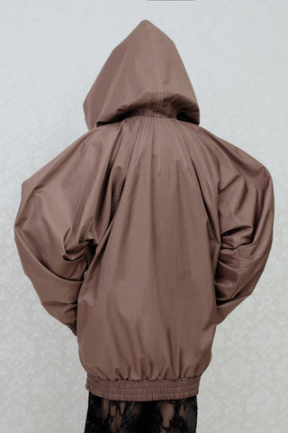 LONG BLOUSON JACKET IN TECHNICAL-COTTON