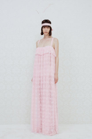 RUFFLED MAXI DRESS IN LACE