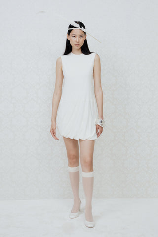 DRAPED MINI DRESS IN VISCOSE-JERSEY