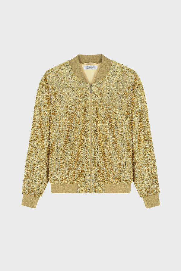 SEQUINED BOMBER JACKET