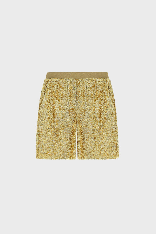 SEQUINED WIDE-LEG SHORTS