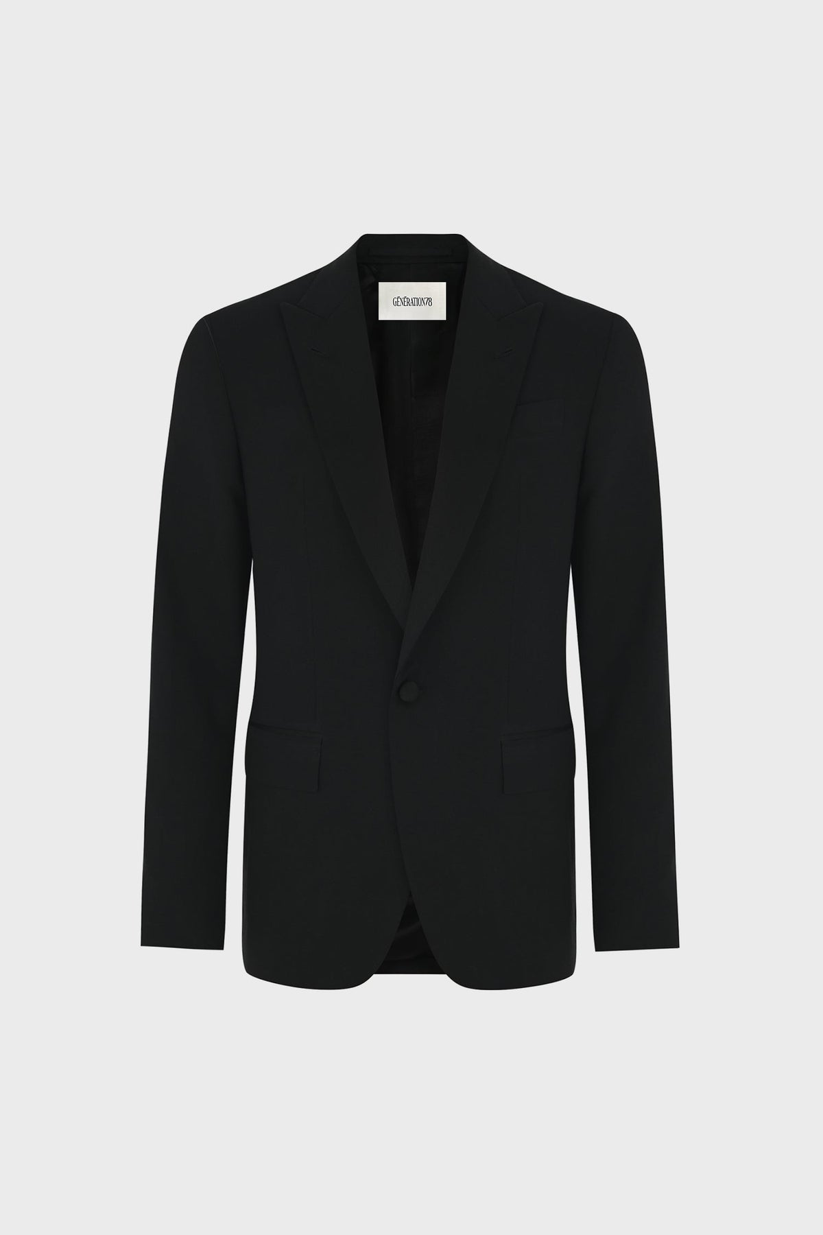 SINGLE-BREASTED TAILORED TUXEDO JACKET