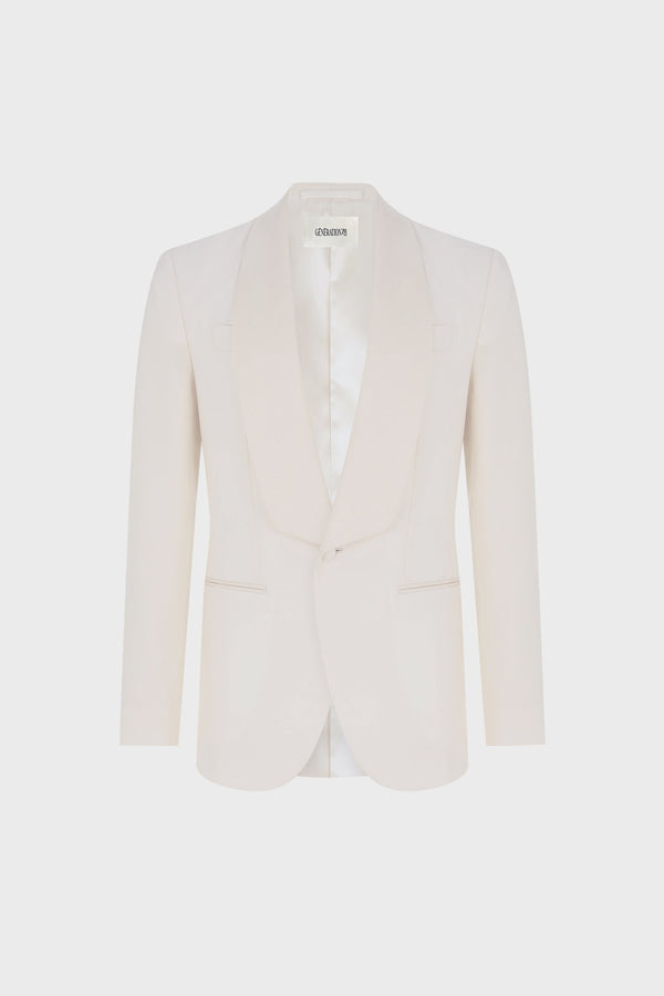 SINGLE-BREASTED TAILORED TUXEDO JACKET
