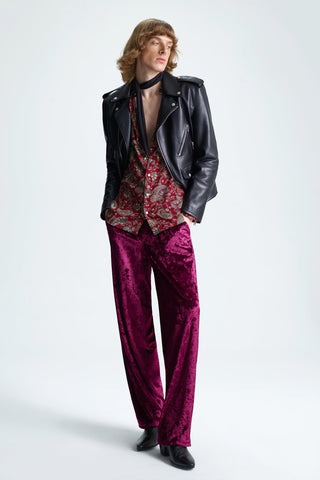SLIM-FIT LEATHER BIKER JACKET GENERATION78