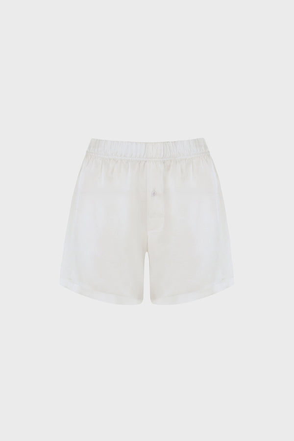 SLIM-FIT SILK SHORTS