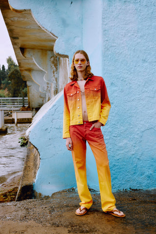 STRAIGHT-LEG JEANS IN OMBRE DENIM GENERATION78