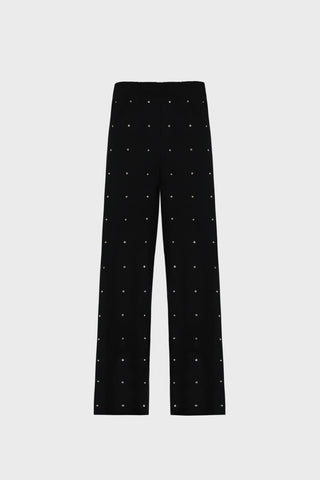 STUD EMBELLISHED WIDE-LEG SWEATPANTS GENERATION78