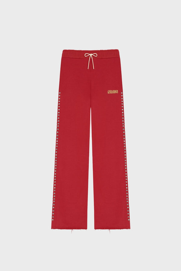 STUD EMBELLISHED SWEATPANTS IN COTTON JERSEY