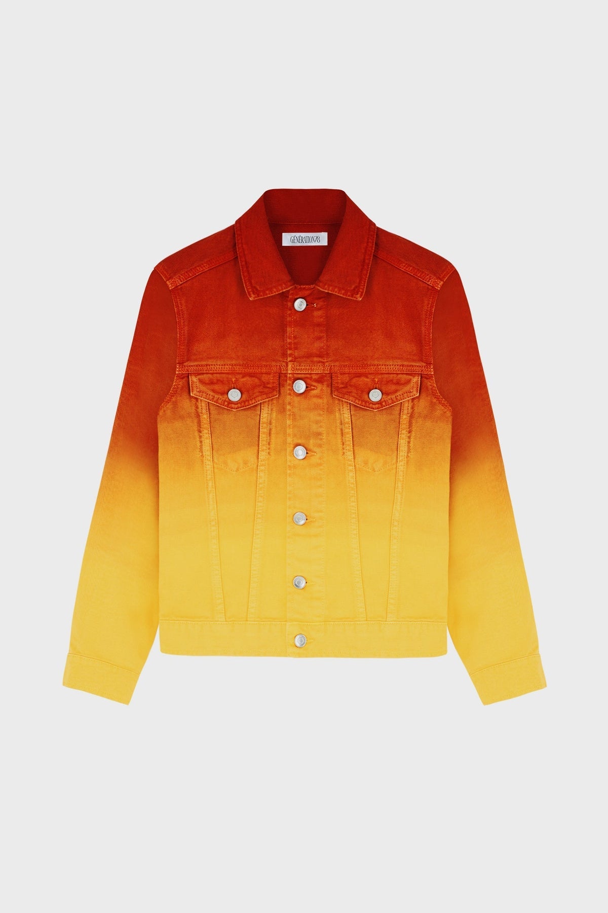 TRUCKER JACKET IN OMBRE DENIM