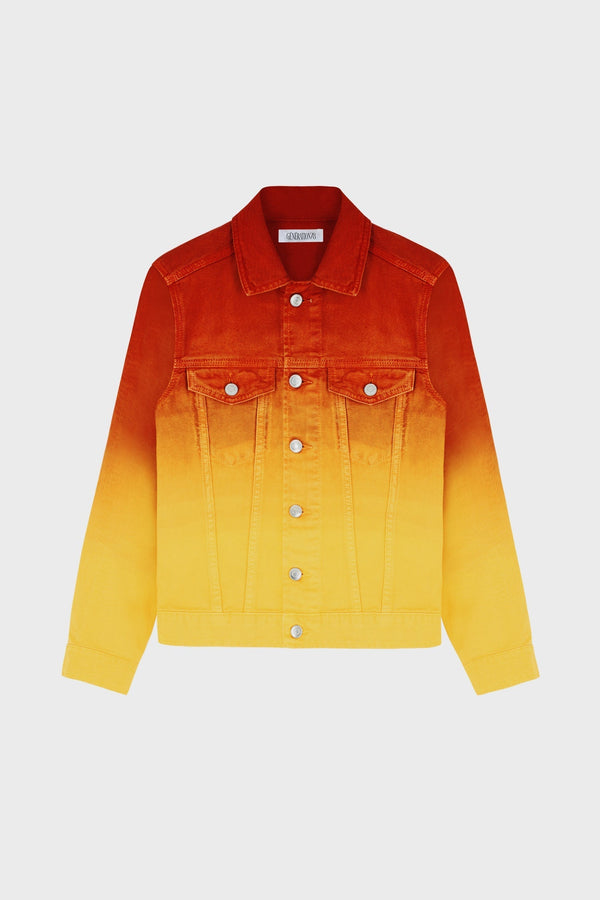 TRUCKER JACKET IN OMBRE DENIM