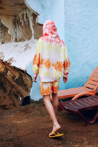 WIDE-LEG DRAWSTRING SHORTS IN TIE-DYE JERSEY GENERATION78