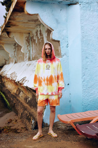 WIDE-LEG DRAWSTRING SHORTS IN TIE-DYE JERSEY GENERATION78