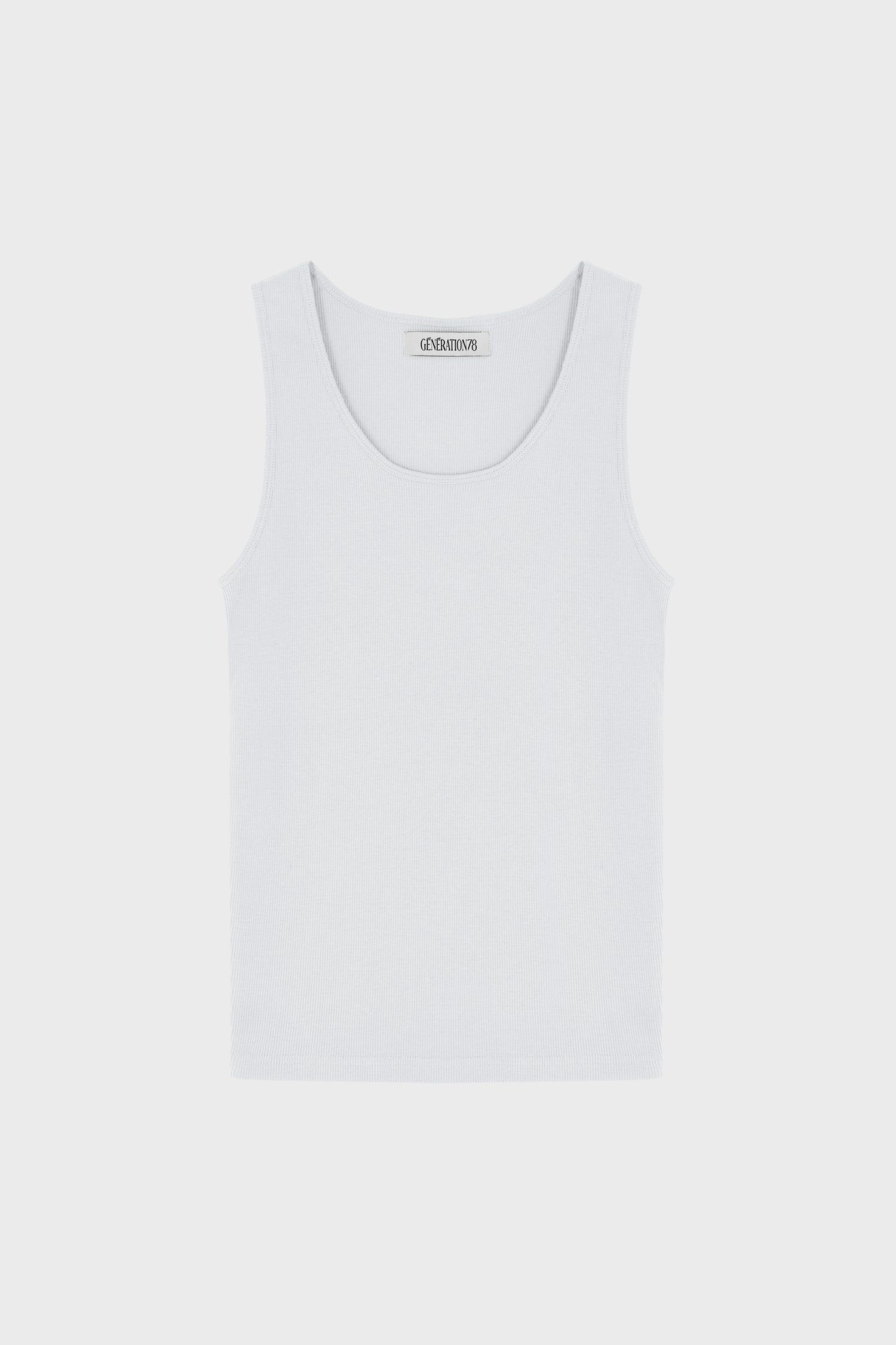 Wide-Strap Tank Top in Ribbed Jersey – GENERATION78