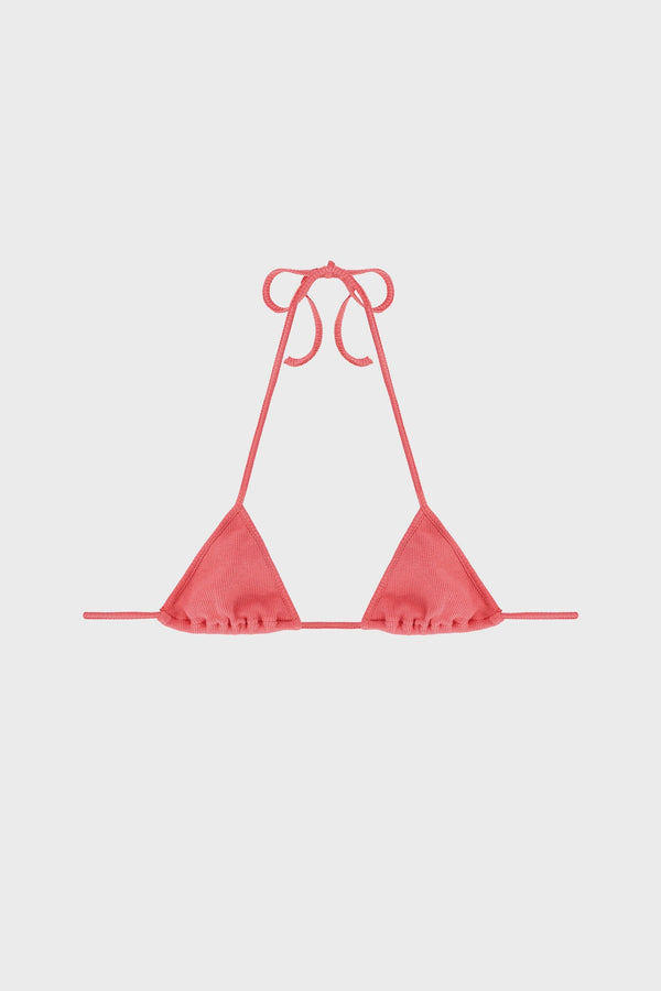 TRIANGLE BIKINI TOP IN RIBBED JERSEY